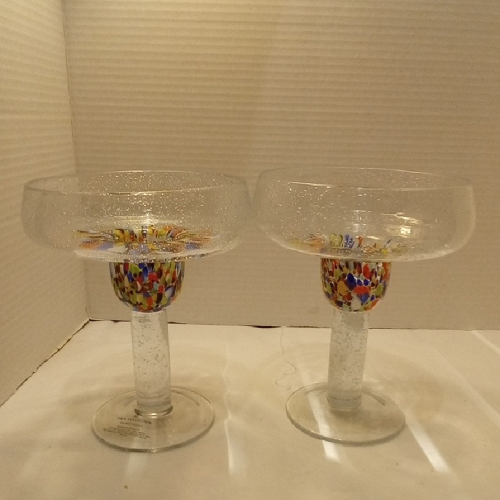 Baja Collection Colorful Margarita Art Glass